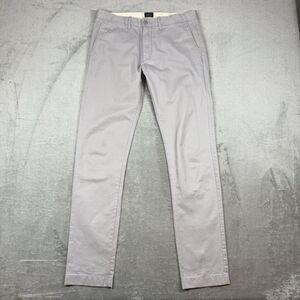 J. Crew Pants Men's 32x34 Grey 484 Chino Broken In Flat Front Casual Business